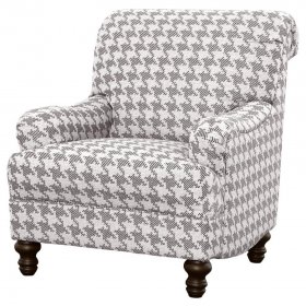 Glenn Upholstered English Arm Accent Chair Grey