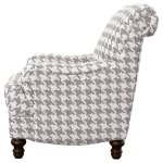 Glenn Upholstered English Arm Accent Chair Grey