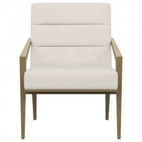 Kirra Upholstered Metal Arm Accent Chair Cream