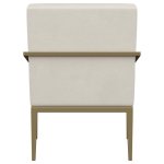 Kirra Upholstered Metal Arm Accent Chair Cream