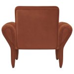 Liana Upholstered Roll Arm Accent Armchair Rust Orange