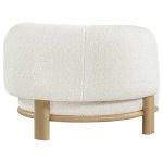 Lawler Upholstered Barrel Back Accent Chair Ivory