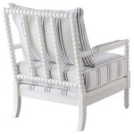 Blanchett Upholstered Bobbin Accent Chair White and Navy