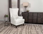 Pippin Upholstered High Wingback Accent Chair Latte