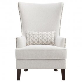 Pippin Upholstered High Wingback Accent Chair Latte