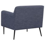 Darlene Upholstered English Arm Accent Chair Navy Blue