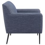 Darlene Upholstered English Arm Accent Chair Navy Blue