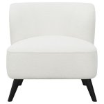 Alonzo Faux Sheepskin Upholstered Accent Chair Natural