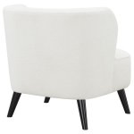 Alonzo Faux Sheepskin Upholstered Accent Chair Natural