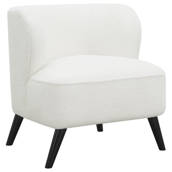 Alonzo Faux Sheepskin Upholstered Accent Chair Natural