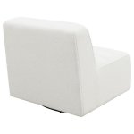 Cobie Upholstered Armless Swivel Chair Natural