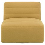 Cobie Upholstered Armless Swivel Chair Mustard