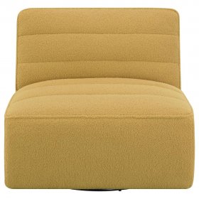 Cobie Upholstered Armless Swivel Chair Mustard