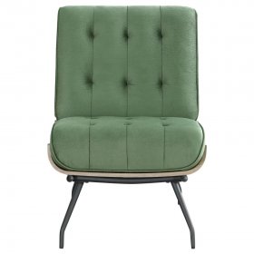 Aloma Upholstered Tufted Armless Accent Chair Green