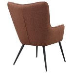 Isla Upholstered Flared Arm Tufted Accent Chair Rust