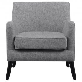 Charlie Upholstered English Arm Accent Chair Charcoal Grey