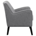 Charlie Upholstered English Arm Accent Chair Charcoal Grey