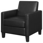 Julio Upholstered Track Arm Accent Chair Black