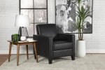 Julio Upholstered Track Arm Accent Chair Black