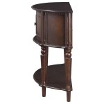 Brenda 2-door Demilune Wood Entryway Console Table Brown