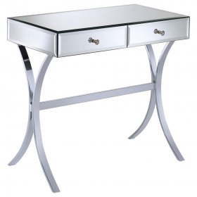 Scilla 2-drawer Mirrored Entryway Console Table Chrome