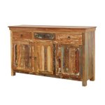 Harper 3-door Solid Reclaimed Wood Accent Cabinet Brown