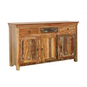 Harper 3-door Solid Reclaimed Wood Accent Cabinet Brown