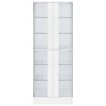 Cabra 4-door LED Curio Display Cabinet White High Gloss