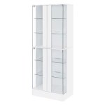 Cabra 4-door LED Curio Display Cabinet White High Gloss