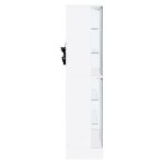 Cabra 4-door LED Curio Display Cabinet White High Gloss