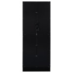 Cabra 4-door LED Curio Display Cabinet Black High Gloss