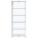 Aero 5-shelf Display Curio Cabinet with LED Lighting White