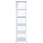 Aero 5-shelf Display Curio Cabinet with LED Lighting White