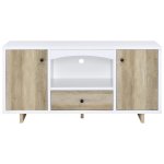 Dalton 2-door Storage Credenza White and Distressed Pine