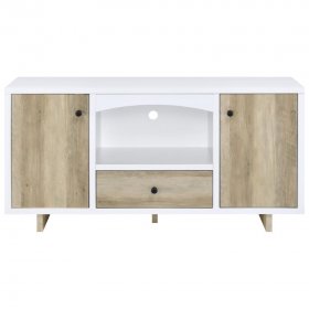 Dalton 2-door Storage Credenza White and Distressed Pine