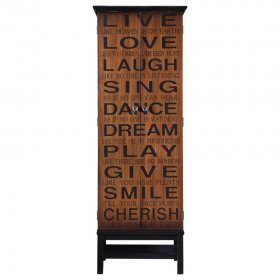 Lovegood 2-door Wood Tall Storage Cabinet Black and Brown