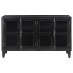 Sylvia 4-door Accent Cabinet Black