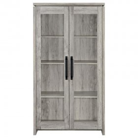 Alejo 2-door Engineered Wood Tall Cabinet Grey Driftwood