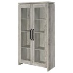 Alejo 2-door Engineered Wood Tall Cabinet Grey Driftwood