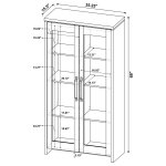 Alejo 2-door Engineered Wood Tall Cabinet Grey Driftwood