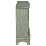 Erigeron 4-door Wood Trellis Storage Accent Cabinet Grey