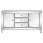 Leticia 3-drawer Mirrored Storage Accent Cabinet Silver