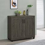 Filch Wood 2-door Accent Cabinet Weathered Grey