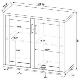 Filch Wood 2-door Accent Cabinet Weathered Grey