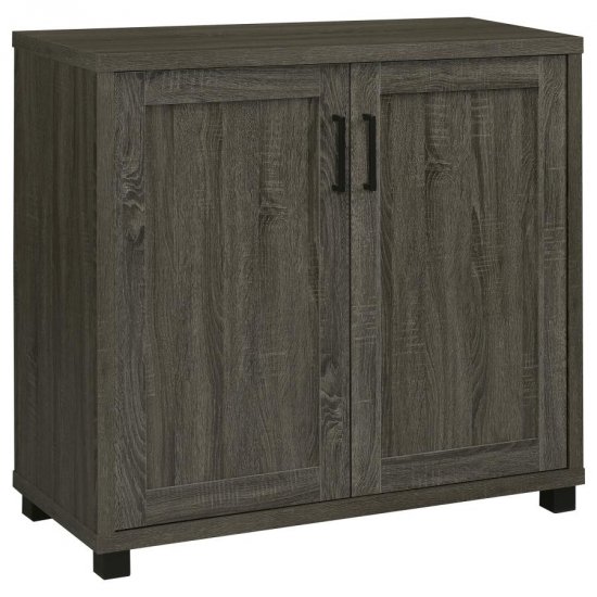 Filch Wood 2-door Accent Cabinet Weathered Grey