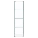 Bellatrix 4-shelf Clear Glass Curio Cabinet White