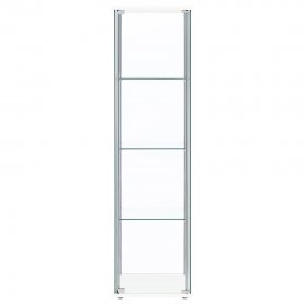 Bellatrix 4-shelf Clear Glass Curio Cabinet White