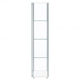 Bellatrix 4-shelf Clear Glass Curio Cabinet White