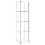 Bellatrix 4-shelf Clear Glass Curio Cabinet White