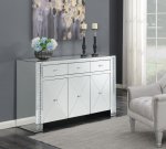 Maya 3-drawer Mirrored Storage Accent Cabinet Silver